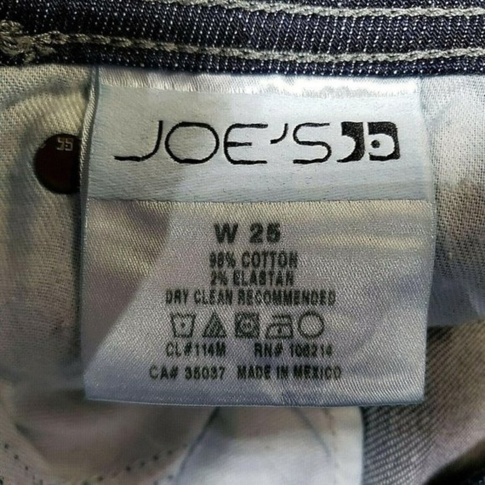 Joe’s Womens Jeans Size 25 Dark Blue Wash Hemmed - Picture 7 of 8